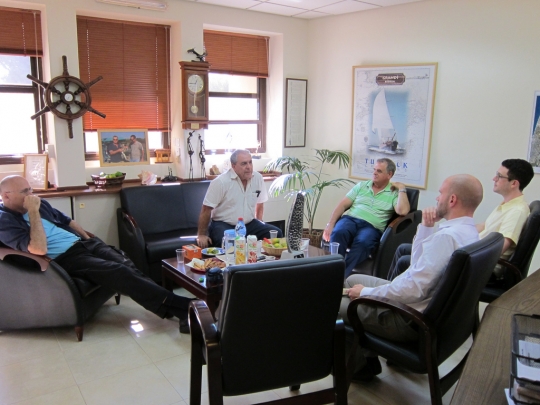 A visit with the Mayor and Deputy Mayor of Emek Hefer Regional Council, and CEO, Sharon Drainage Authority.